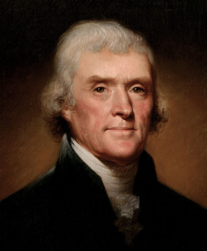 Thomas Jefferson, 3<sup>rd</sup> U.S. President and Author and Signer of the Declaration of Independence