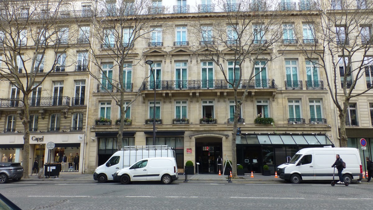 The Hyatt Paris Madeline from across the boulevard.