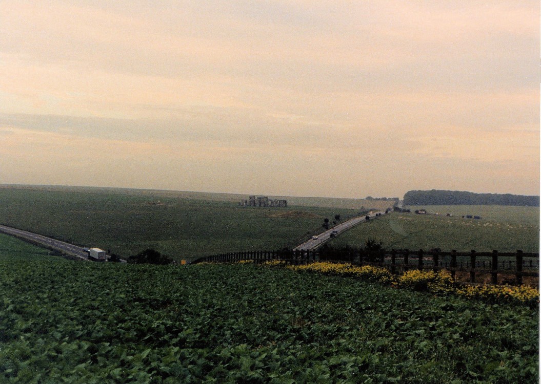 Stonehenge with a moderate zoom (1988).<br>  