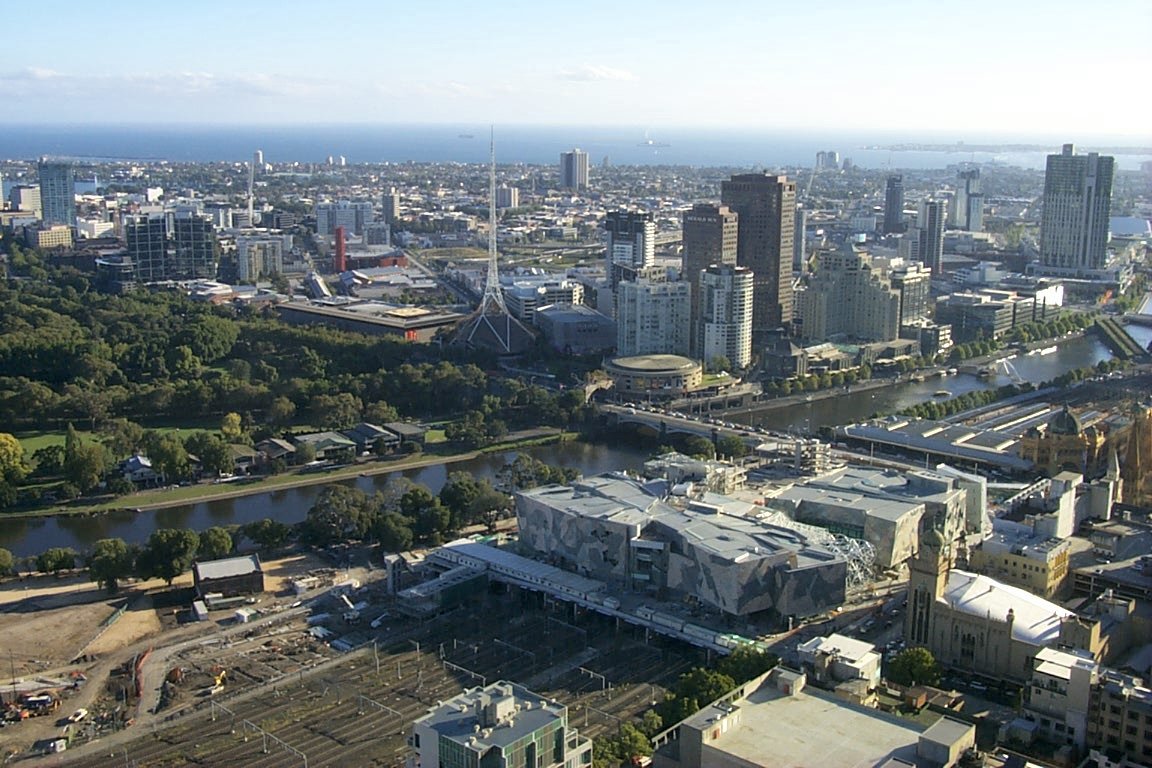 Melbourne from my hotel room on the 40<sup>th</sup> floor