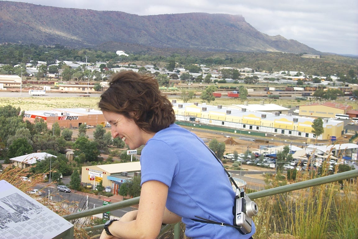 Amy Overlooking Alice Springs