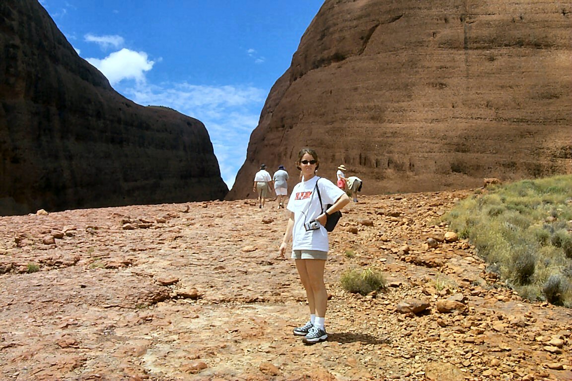 Amy at the Kata Tjutas