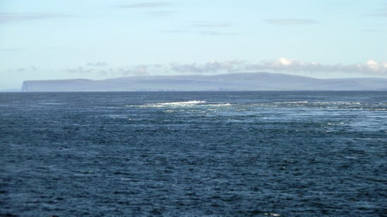 A tidal race or possibly a whirlpool off the south of Stroma