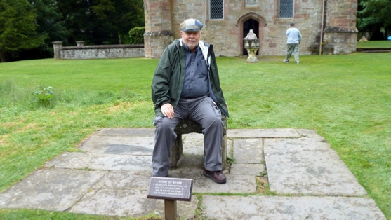 Yours Truly Sitting on the “Fake” Stone of Scone upon Moot Hill