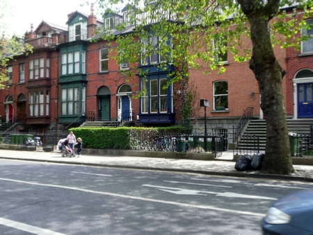 Dublin residences with their painted doors.