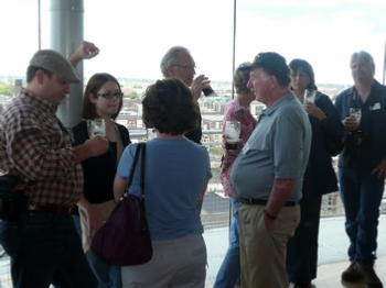 Beatonites in the Gravity Bar (with Dublin in the  Background).