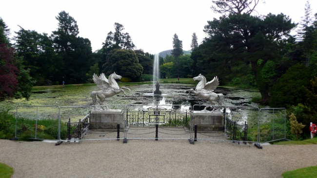 Life size Winged Horses guarding Triton’s Lake