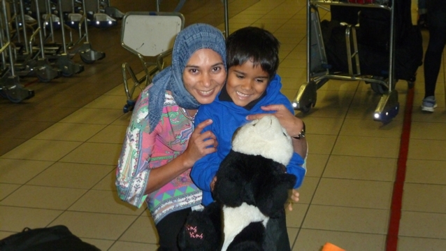 Raheema and her son, the aspiring Zoologist