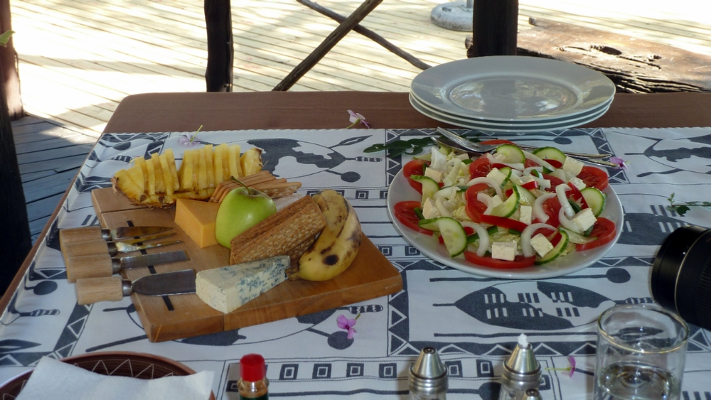 Lunch always included a fruit/cheese plate and really fresh salad