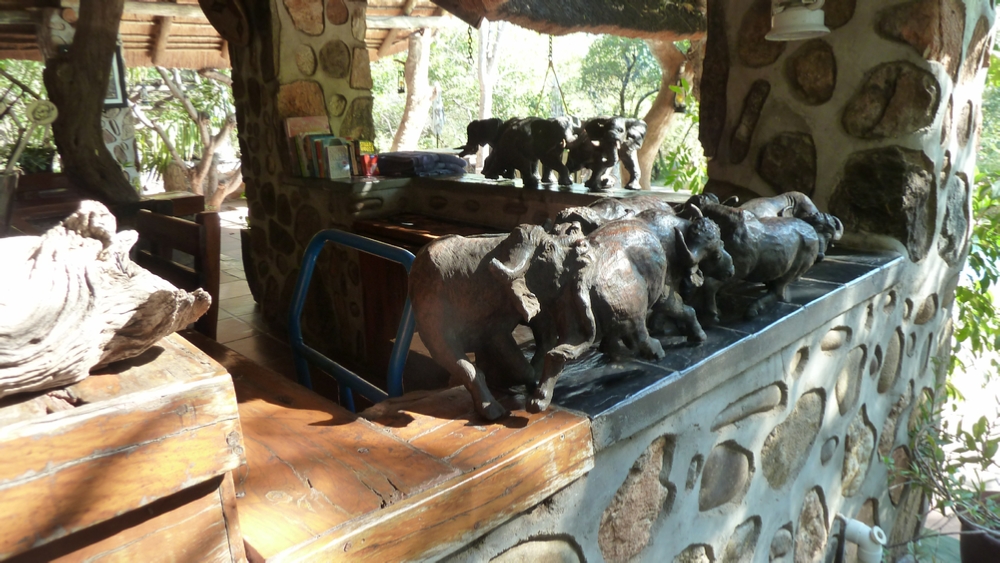 Leadwood sculptures at River Lodge