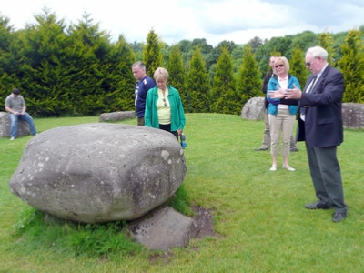 Nigel with a mini–lecture on the Dolmen of Kenmare