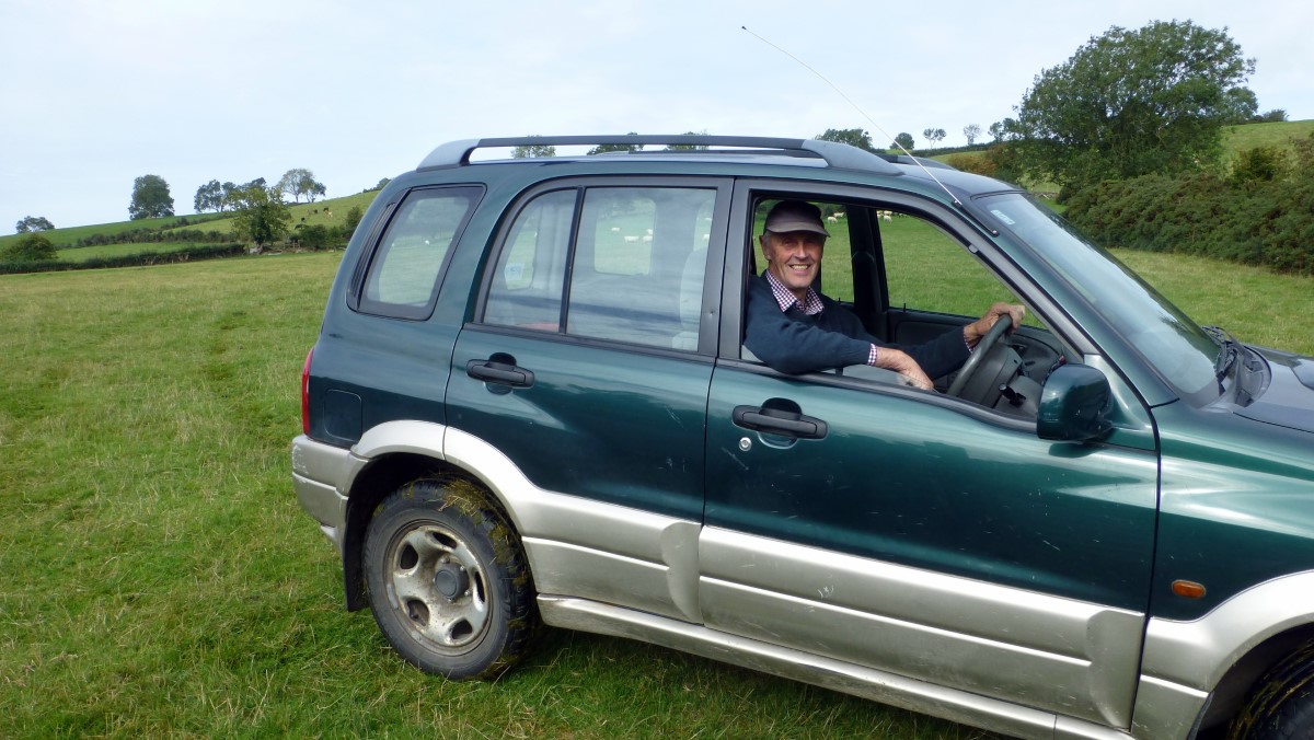 Tim Cully in his well worn SUV