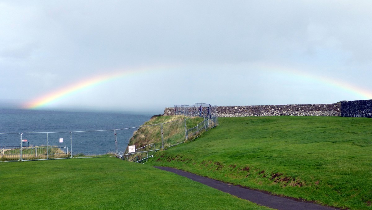 A rainbow from Dunluce Castle