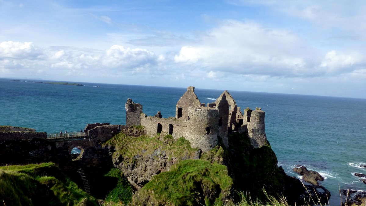 The ruins of Dunluce Castle, the site of Castle Greyjoy in Game of Thrones