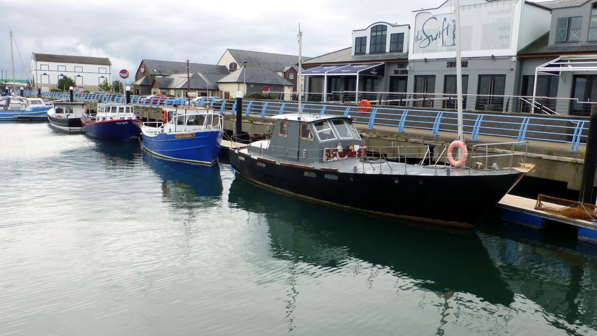 Some of the fishing ships docked at the Harbour