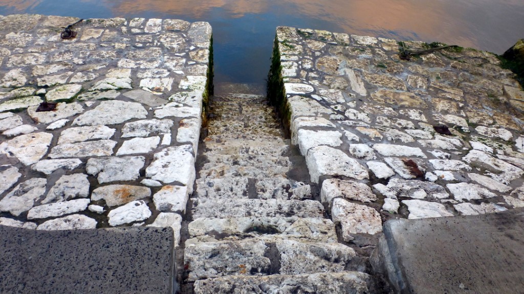 Arya Stark climbed these steps after being stabbed by the Waif at Bravos Habour (aka Carnlough Harbour)