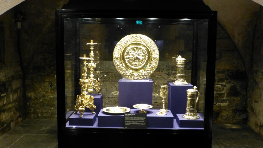 This collection of plate was given to the Cathedral by King William III of England (better known as William of Orange) to celebrate his victory at the Battle of the Boyne in 1690