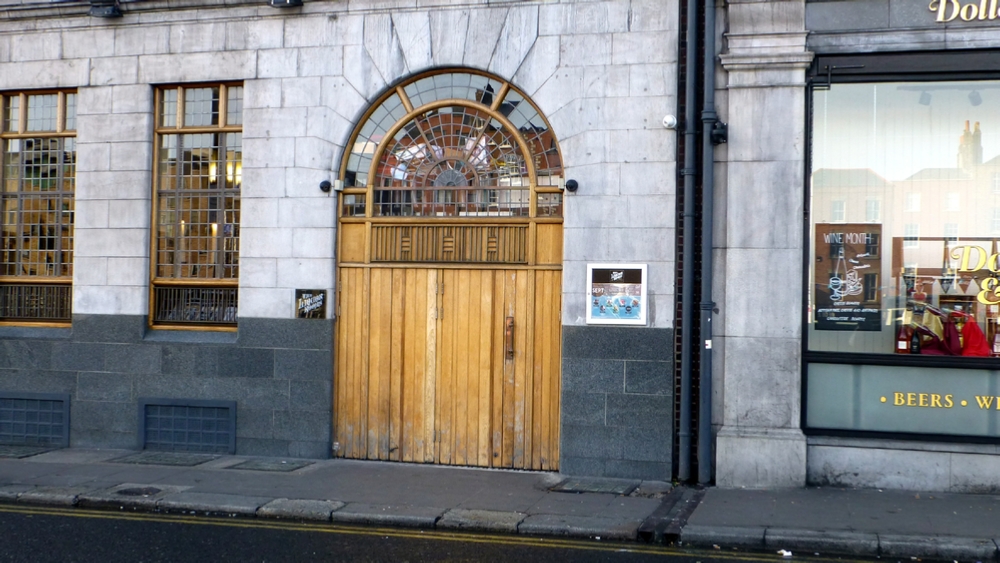 An old door at The Clarence Hotel