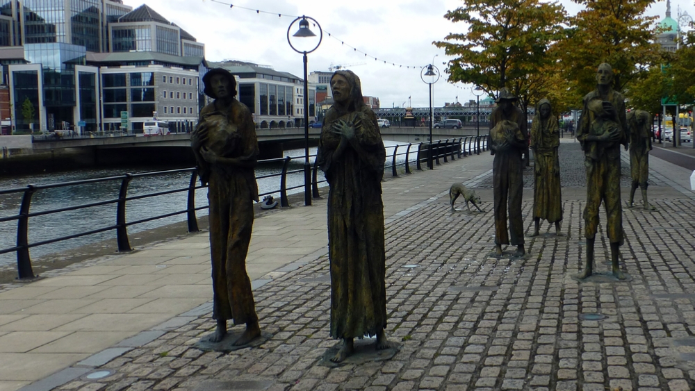 The Memorial to the Potato Famine near the EPIC