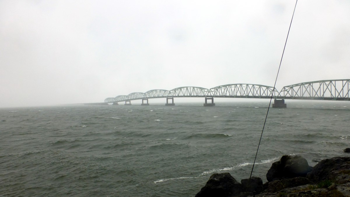 Now this is a bridge! This is the Astoria-<wbr>Megler Bridge, designed by William Adair Bugge, a famous civil engineer with the Oregon DOT. It was constructed in the 60s and rises 196ft above the Columbia River.