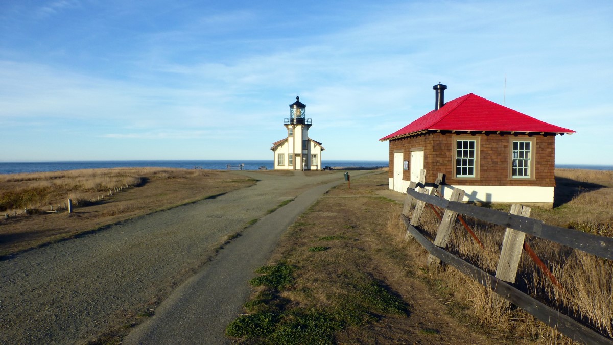 Point Cabrillo Lighthouse just south of Fort Bragg. First lit in 1909 and then automated in 1973, it is still in operation today.