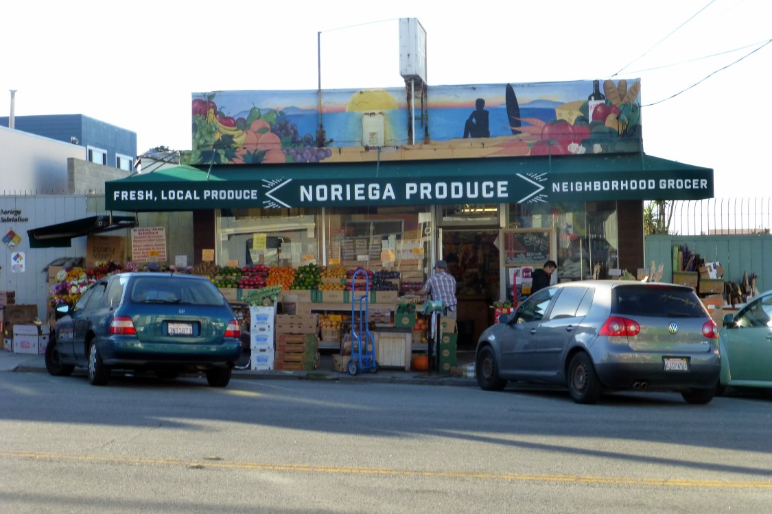 We ate breakfast just across the street from the Noriega Produce. Green grocers were often found in ethnic neighborhoods.