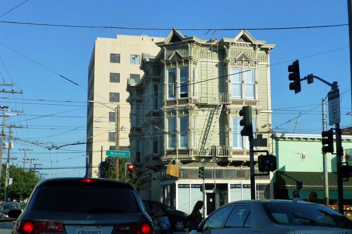 Just an interesting building that we passed. Also, note all of the overhead trolley wires. For some reason these fascinated Jr.