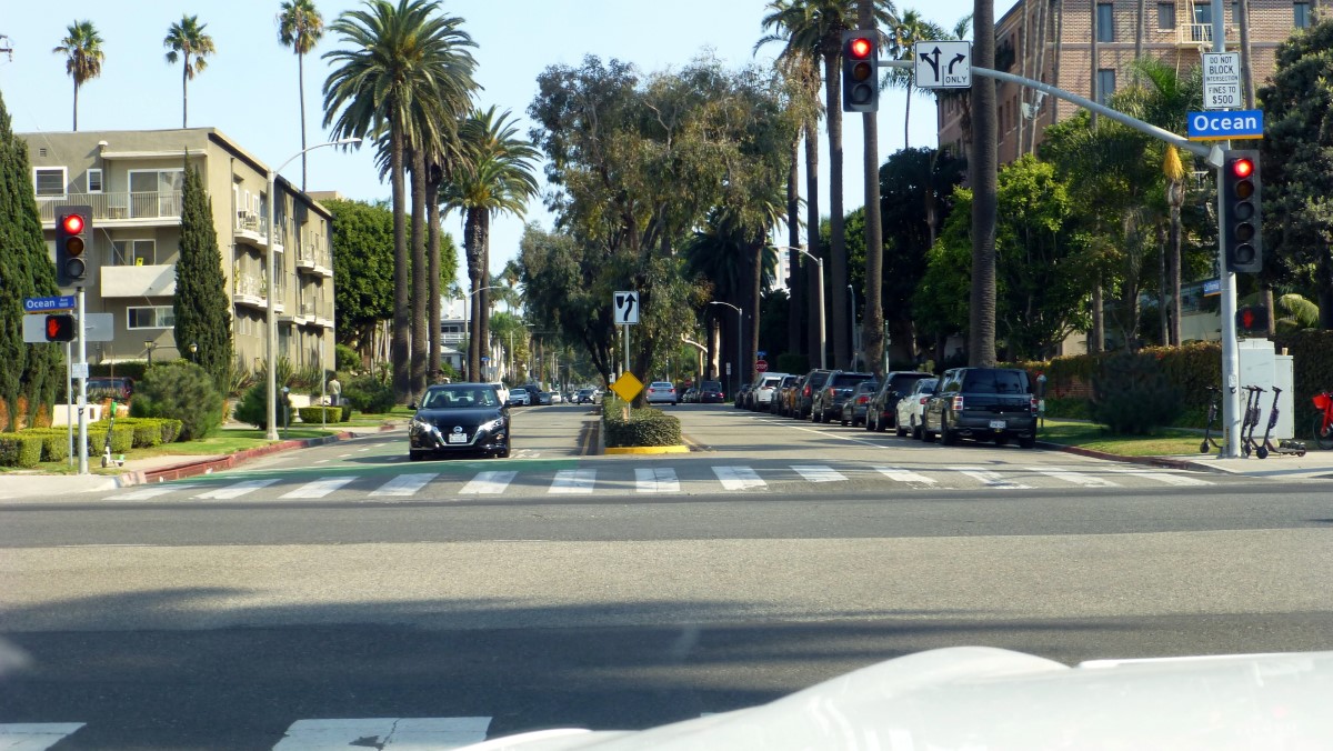 Ocean Ave at California in Santa Barbara.