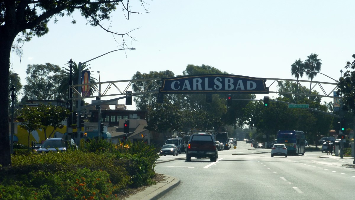 All the towns along CA1 run together so they have signs to let you know which you were entering. I believe this is Carlsbad.