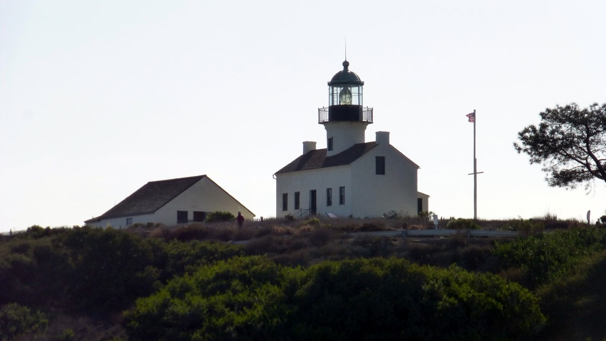 The Old Point Loma Lighthouse stands on the grounds of the Cabrillo National Monument. 