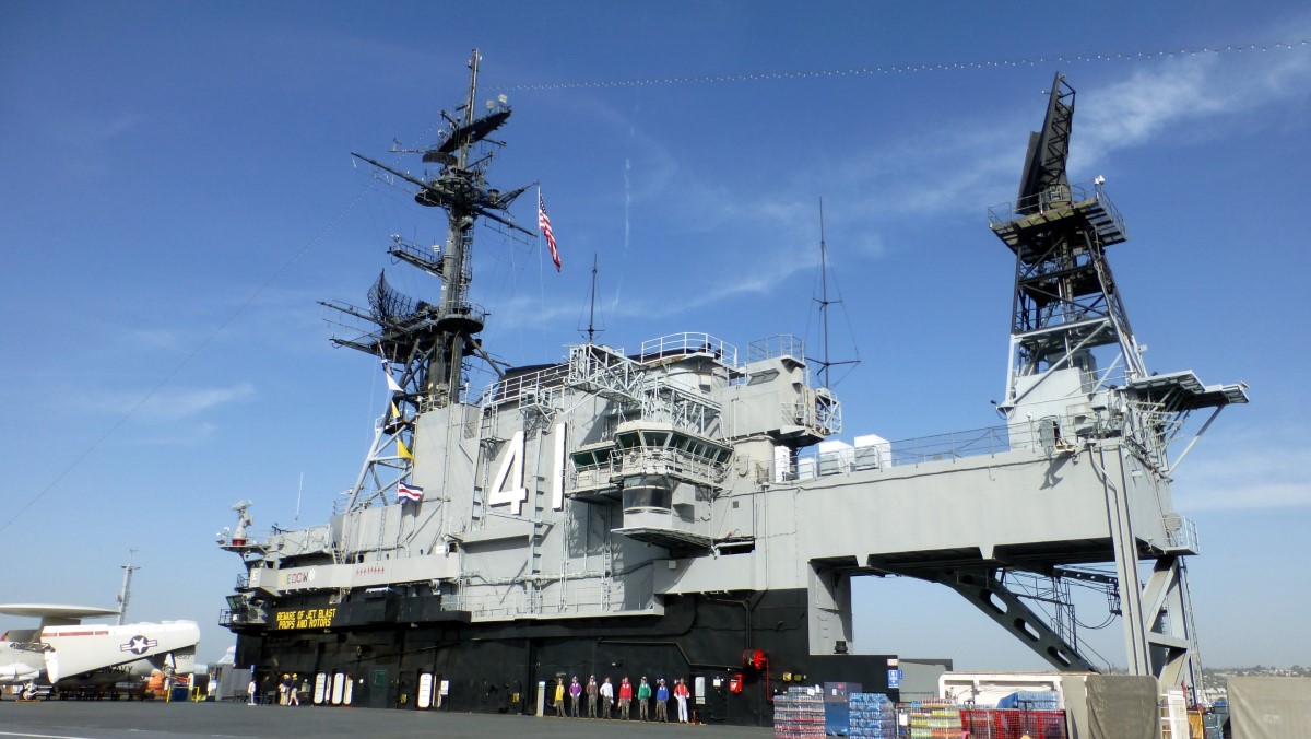 The USS Midway superstructure.