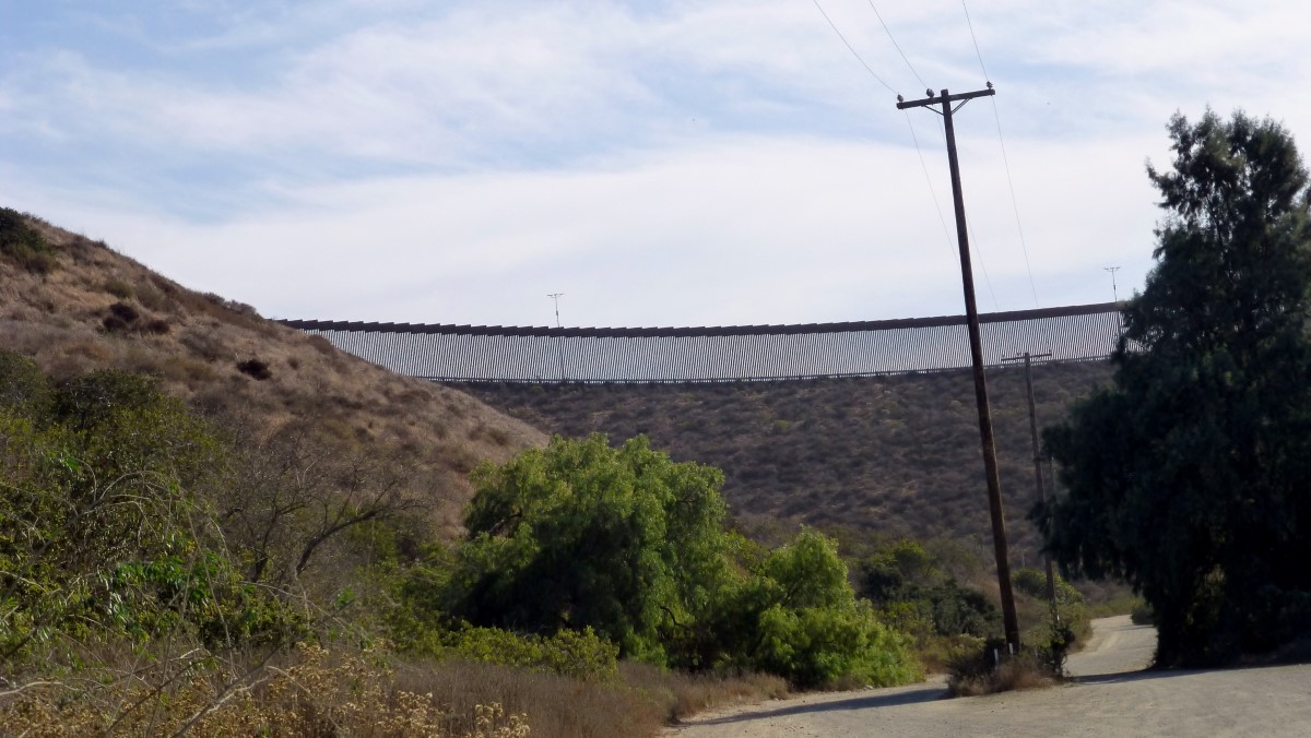 Just up the hill was the prototype section of Mr. Trumps Mexico wall.