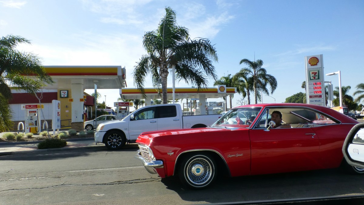 Another lovely restored Chevy. This Impala is a Super Sport model with a small block 327 engine. (I guess its better to get only the front half rather than the back half.)