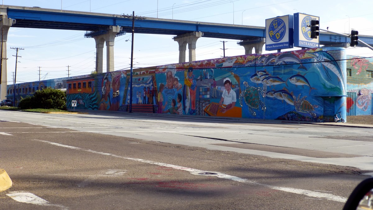 This was another great mural along Cesar E. Chavez Pkwy in the Barrio Logan neighborhood of San Diego.