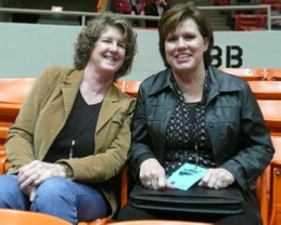 JEA Employees Liba Ford and Janet Wilbanks at the Viking-Vanguard game