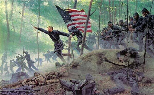 Gen. Joshua Chamberlain at Little Round Top