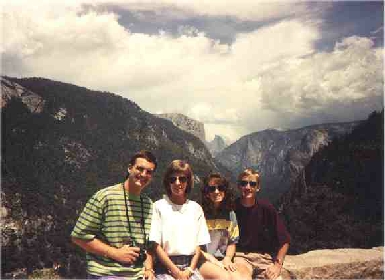 Brian, Glenda, Amy and ????? at Yosemite