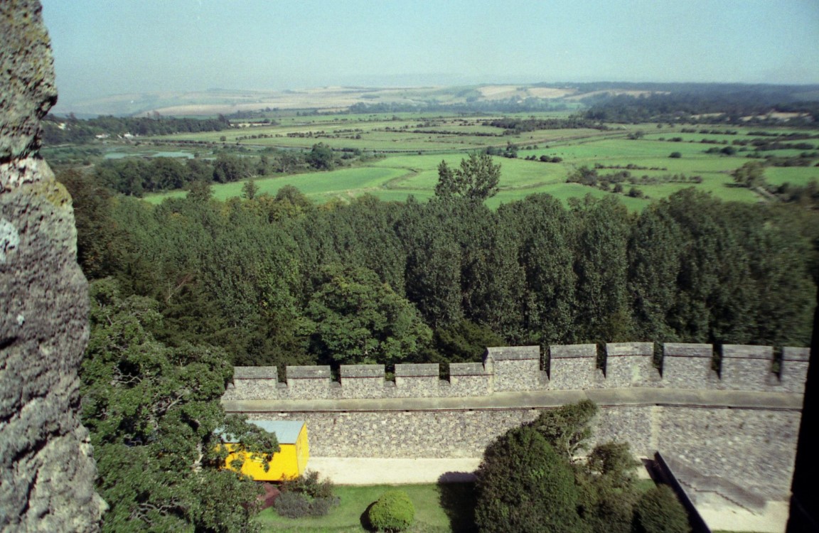 Looking south from the Keep to the English Channel