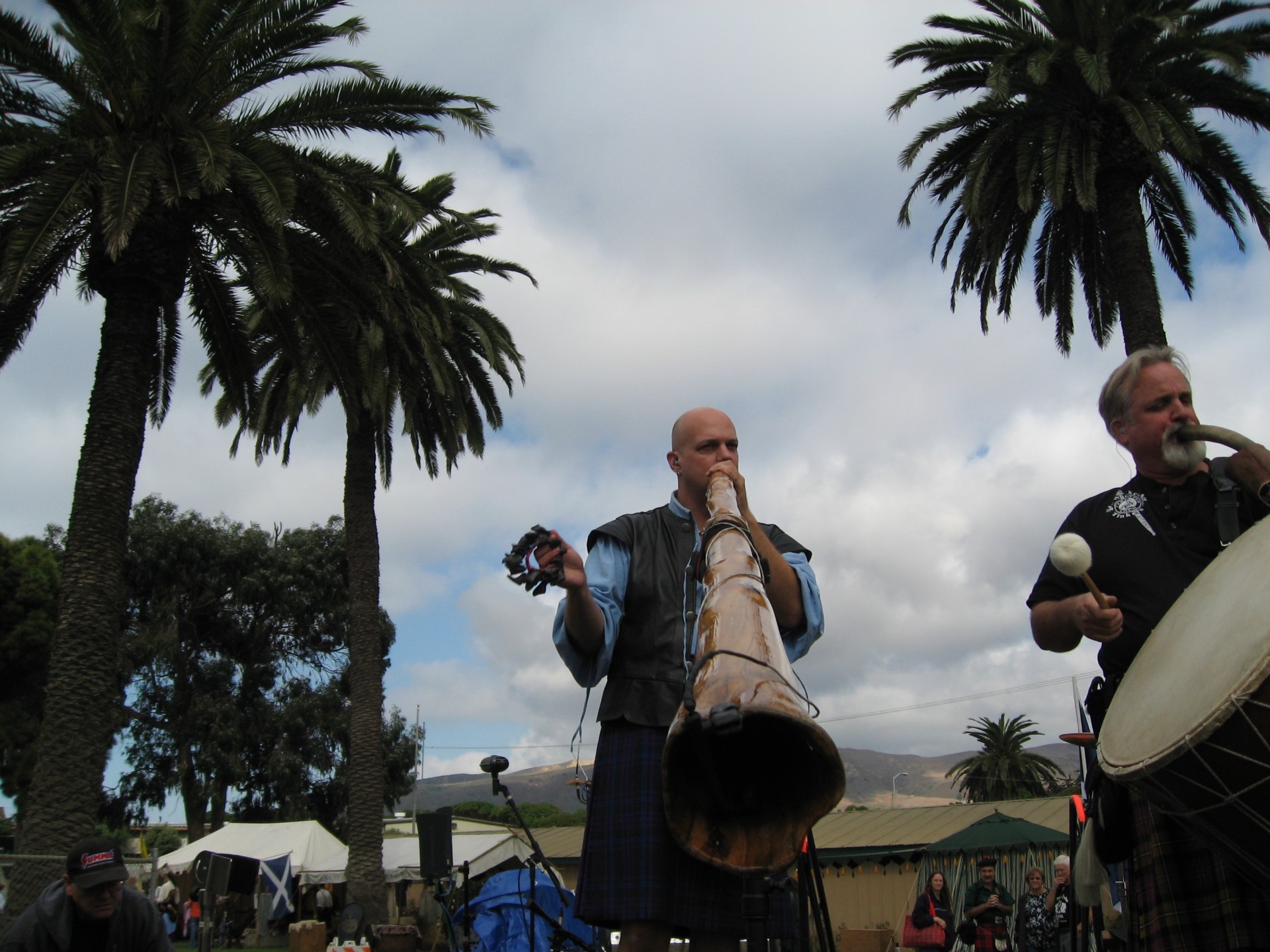 Blowing the Didgeridoo