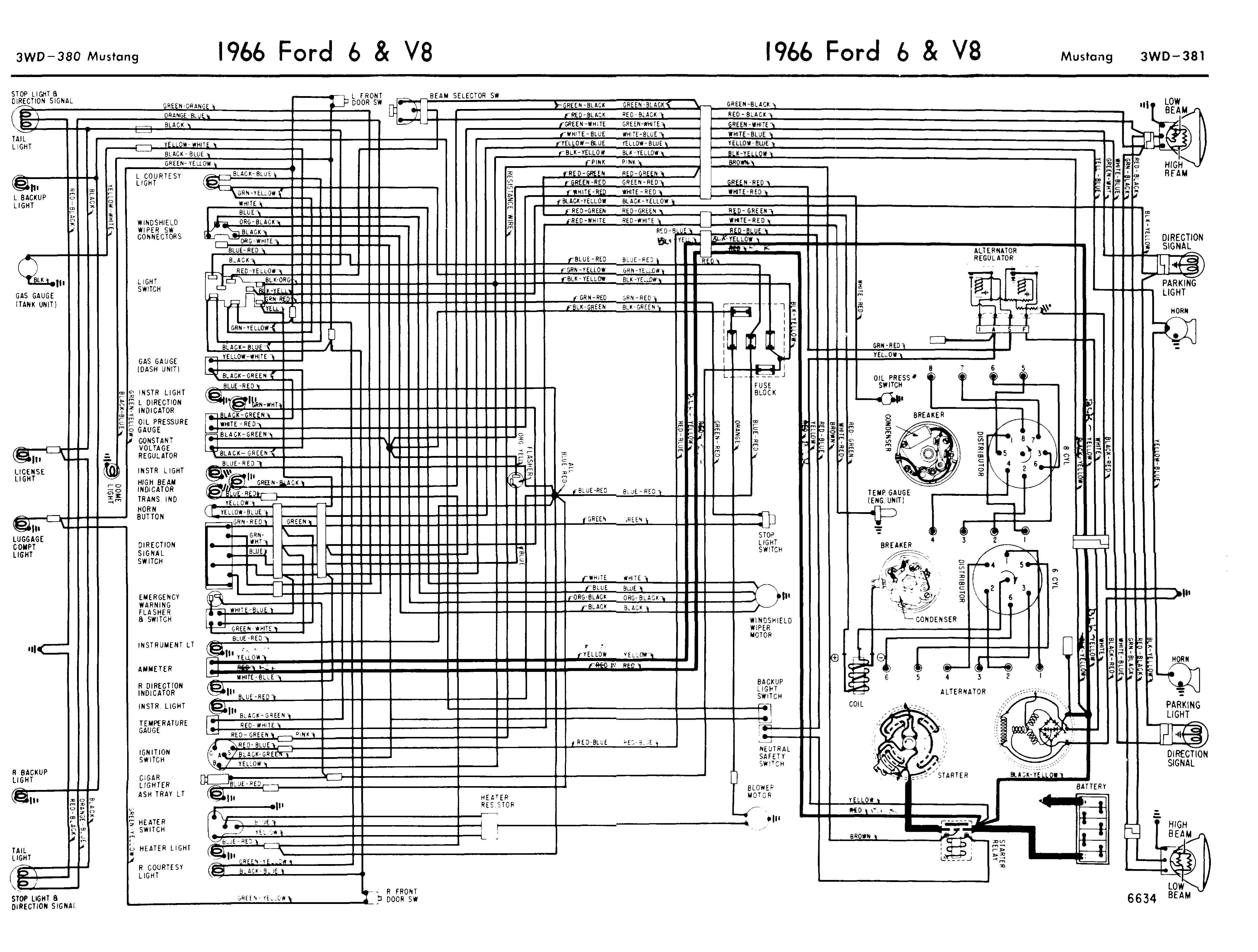 66 Mustang B&W Wiring Diagram