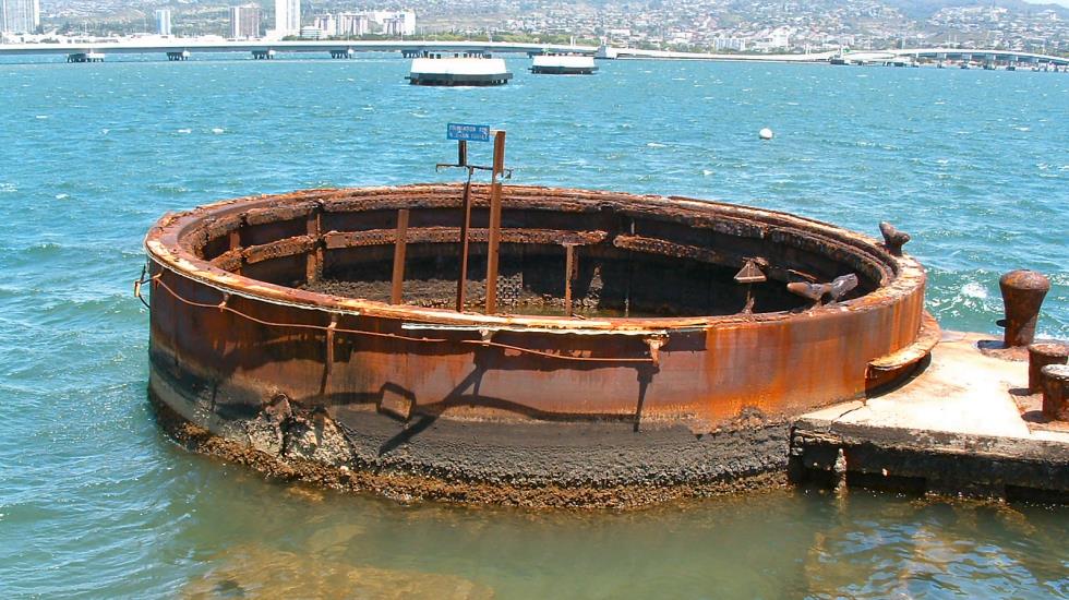 Overlooking the Arizona in Pearl Harbor, the ghost of those that lost their lives on <q>...the day that will live in infamy</q> gathered close around me.