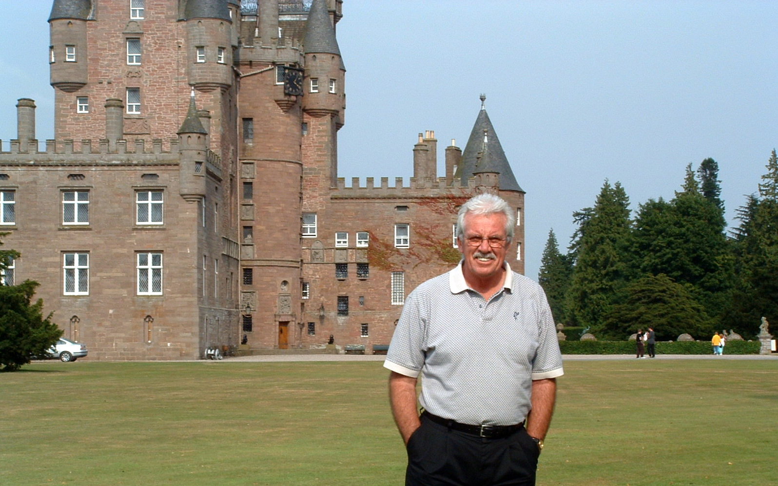 We made a brief stop at Glamis Castle on my first tour with my friend Alex Beaton.(2003)