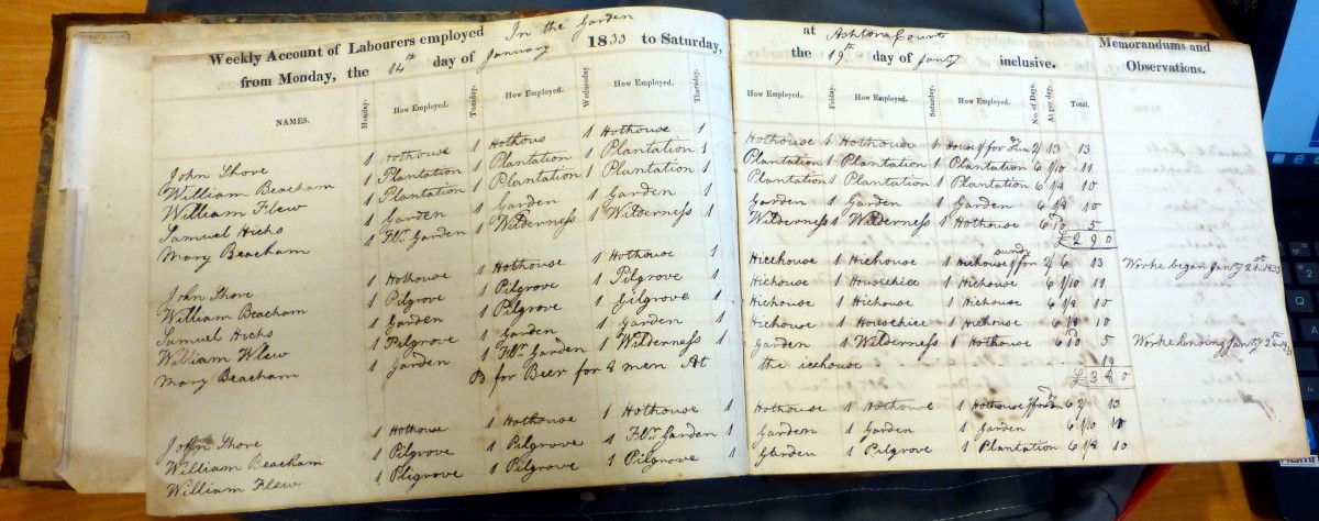 Weekly Account of Labourers Employed