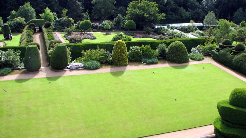 Looking back at the gardens from the castle.