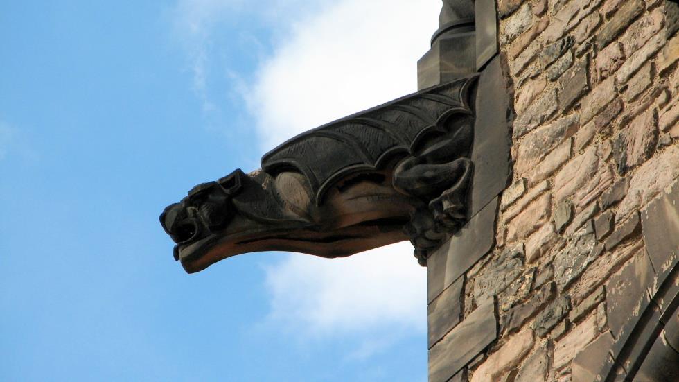 One of the many gargoyles that can be found around the Castle.