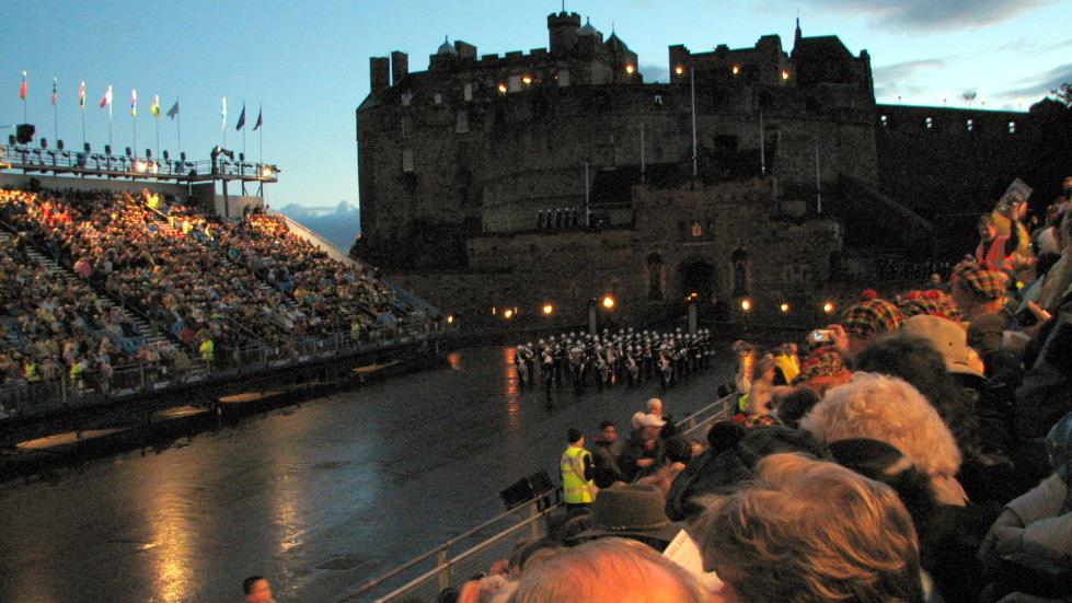 The Royal Marines Military Band opening on the Esplanade