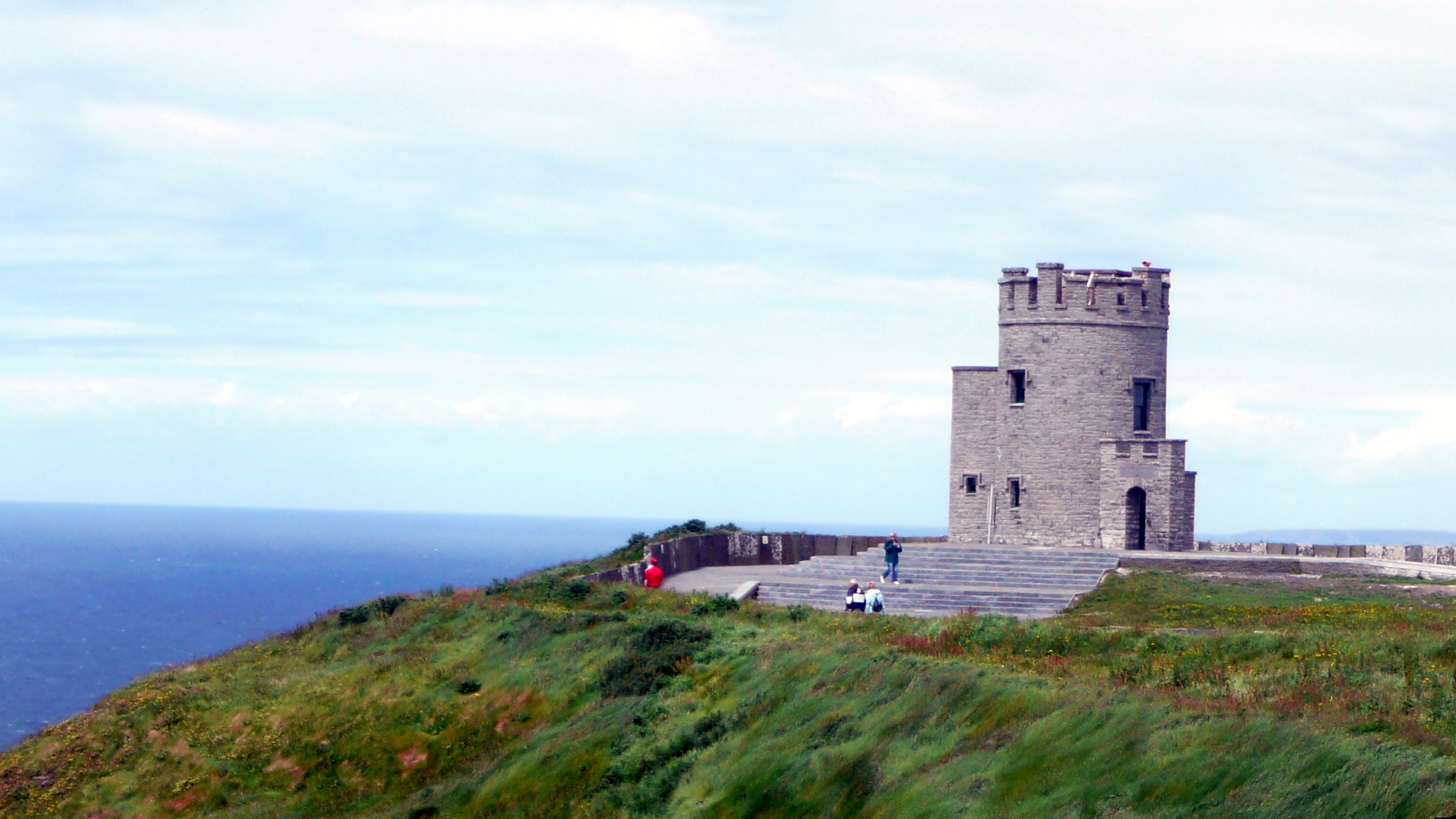 O'Briens Tower sits on the highest point of the Cliffs of Moher.