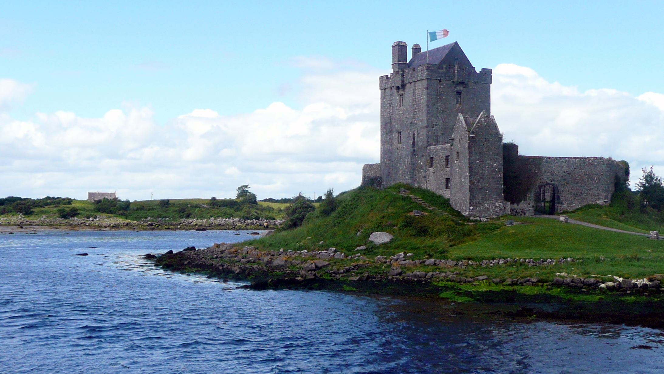 Dunguaire Castle on the shore of Galway Bay.