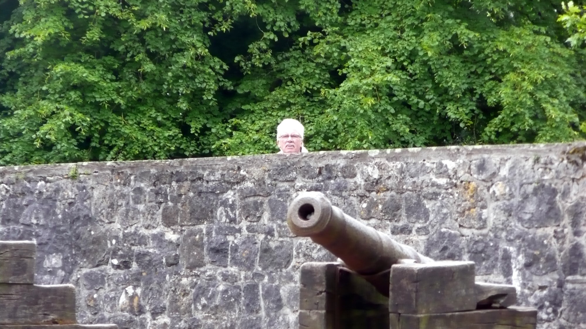 Alex looking over the battlements of Bunratty Castle.