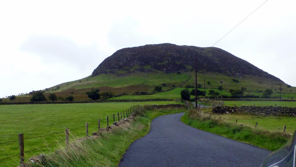 Croagh Patrick lies in County Mayo where St. Patrick was said to have spent forty days of fasting on the summit.